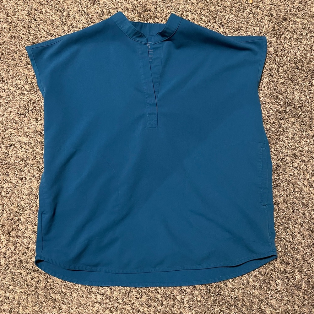 Figs Alps Blue Rafaela Scrub Top